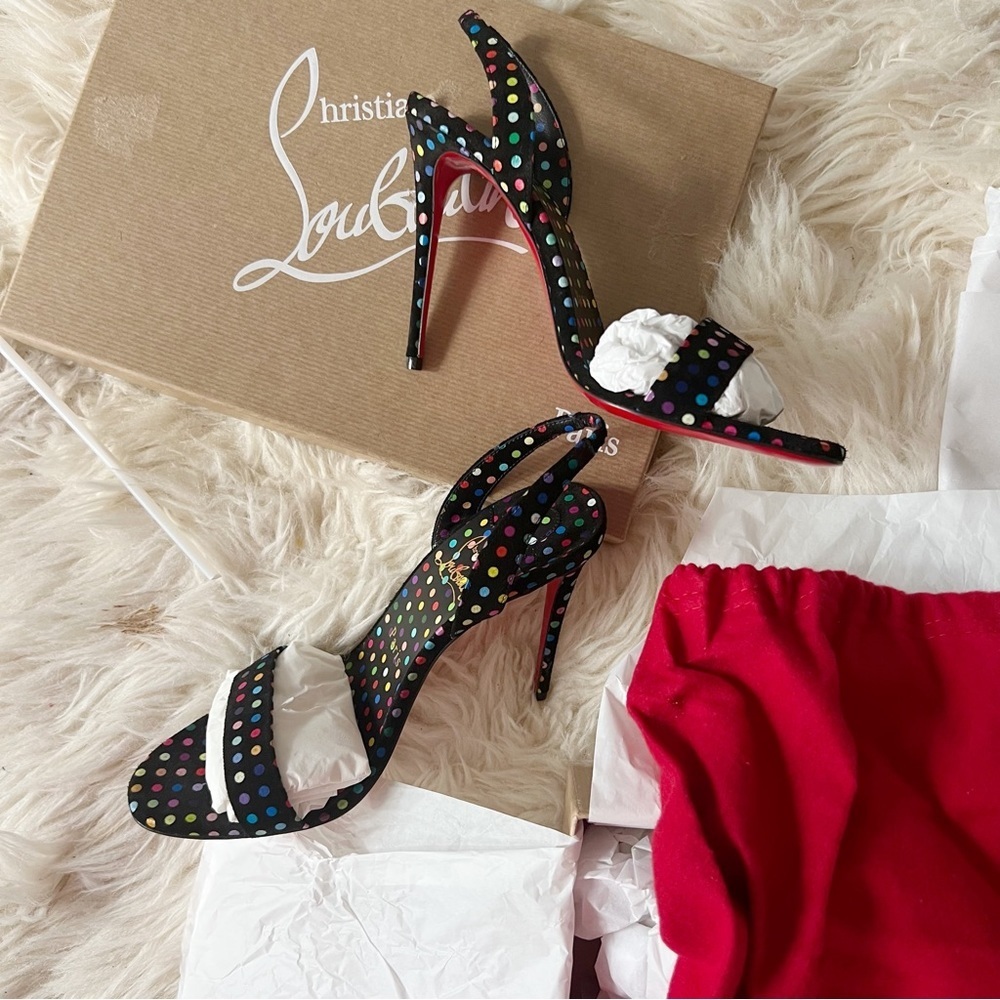 BNIB Christian Louboutin o marylin Polka dot rainbow shoes